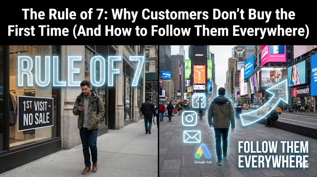 The Rule of 7: Why Customers Don't Buy the First Time (And How to Follow Them Everywhere)